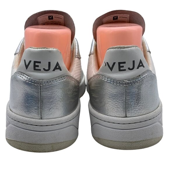 VEJA SNEAKERS LOW TOP WOMEN’s EU 37 US 6 METALLIC SILVER CASUALS TENNIS SHOES - Picture 8 of 12